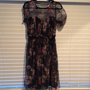 Floral navy blue Dress